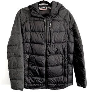 Free Country Black Down Hooded Jacket